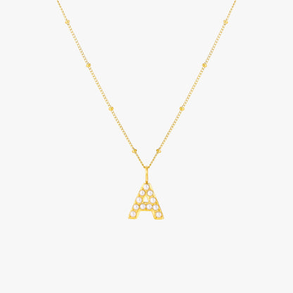 Pearl Initial Necklace