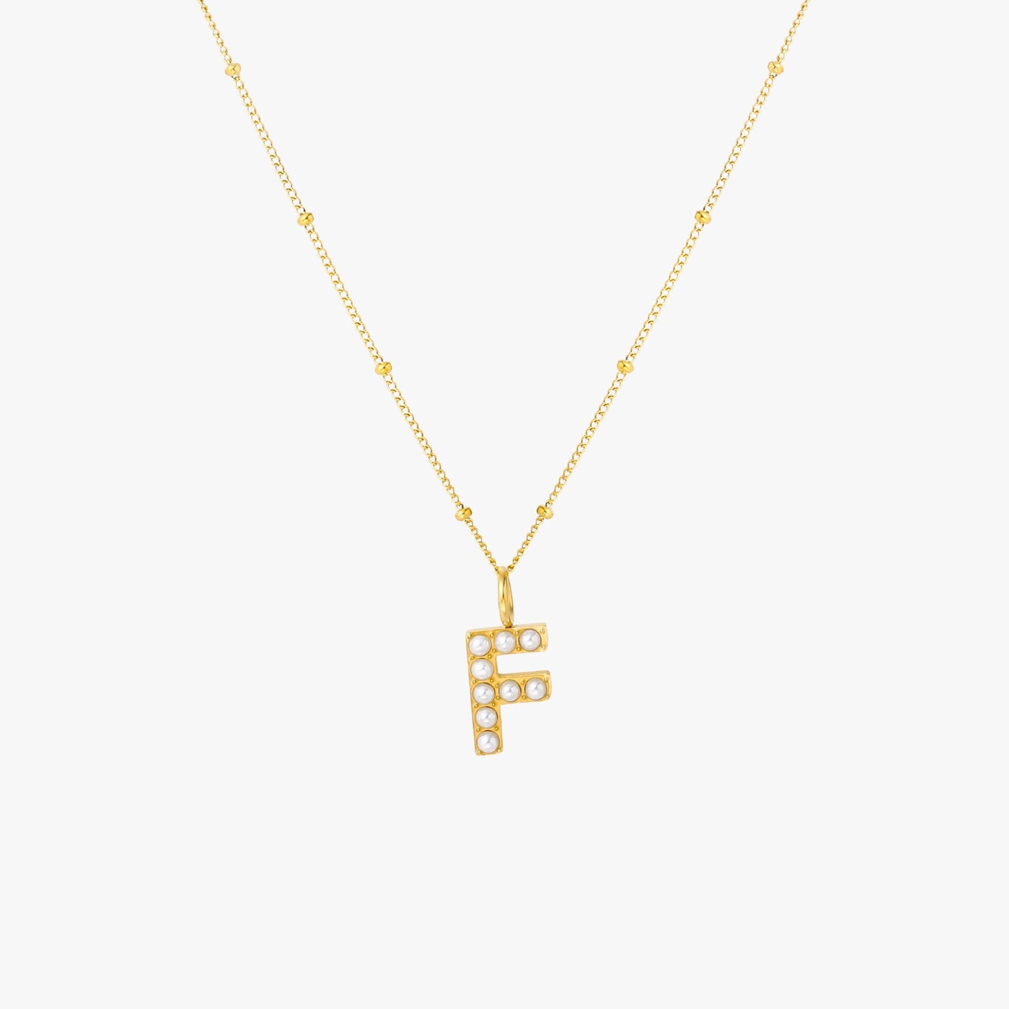 Pearl Initial Necklace