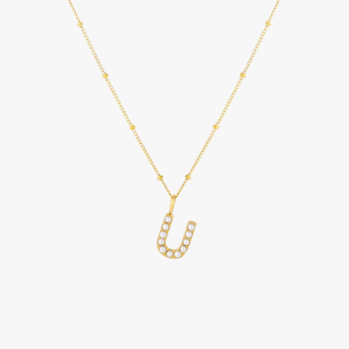 Pearl Initial Necklace