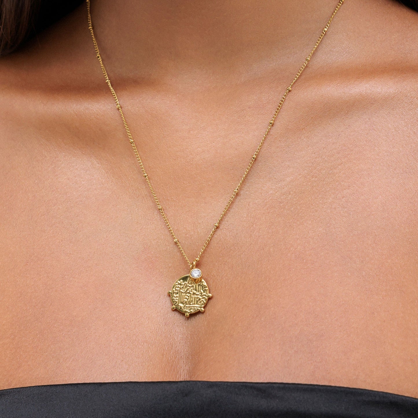 "Athena" Greek Medallion Necklace