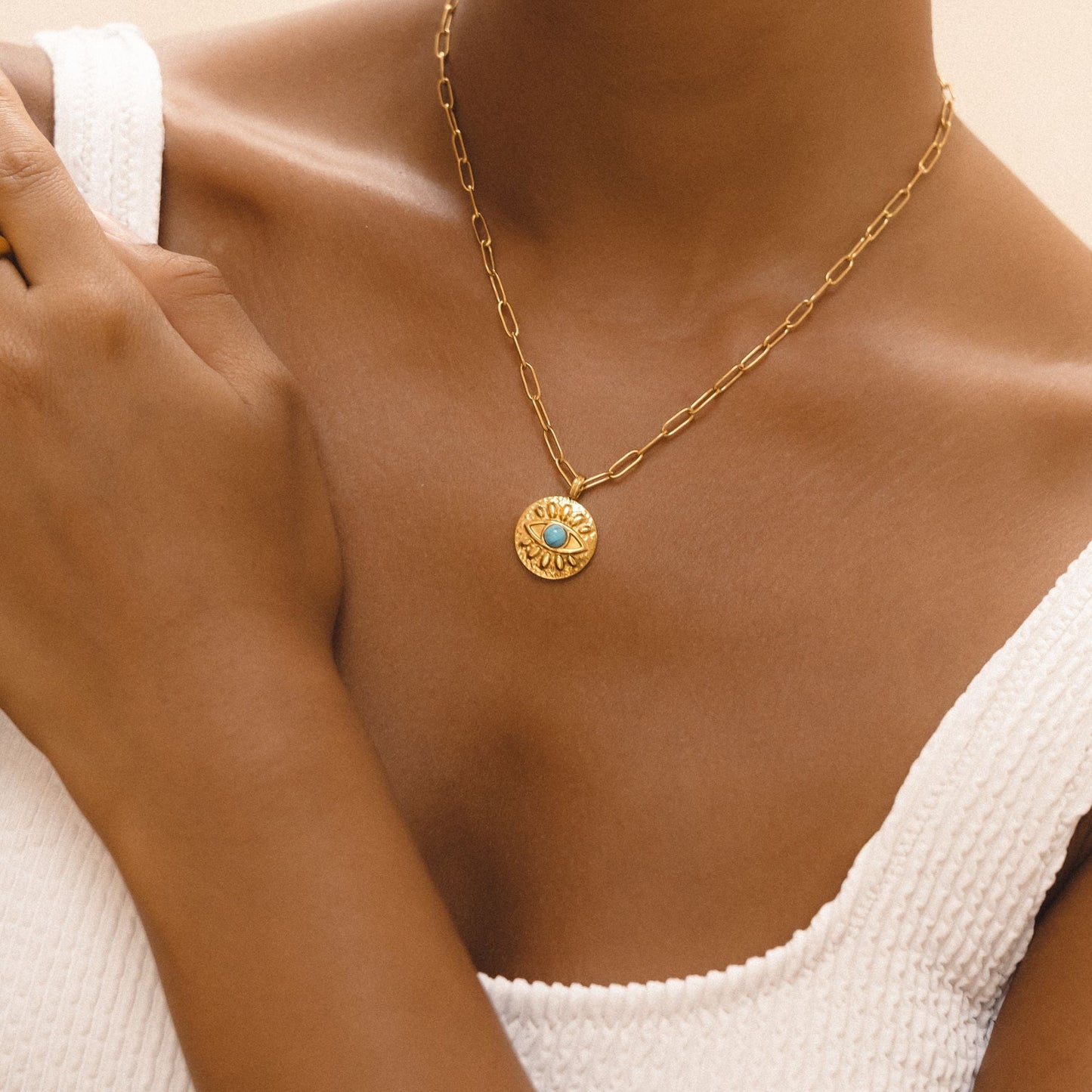 Turquoise Evil Eye Necklace