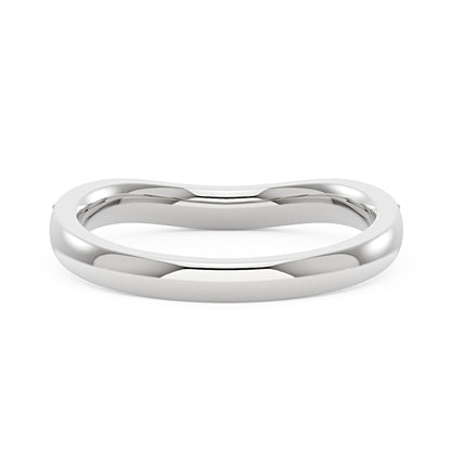 Curved Moissanite Pavé Half Eternity Band