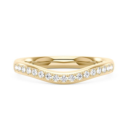 Curved Moissanite Pavé Half Eternity Band