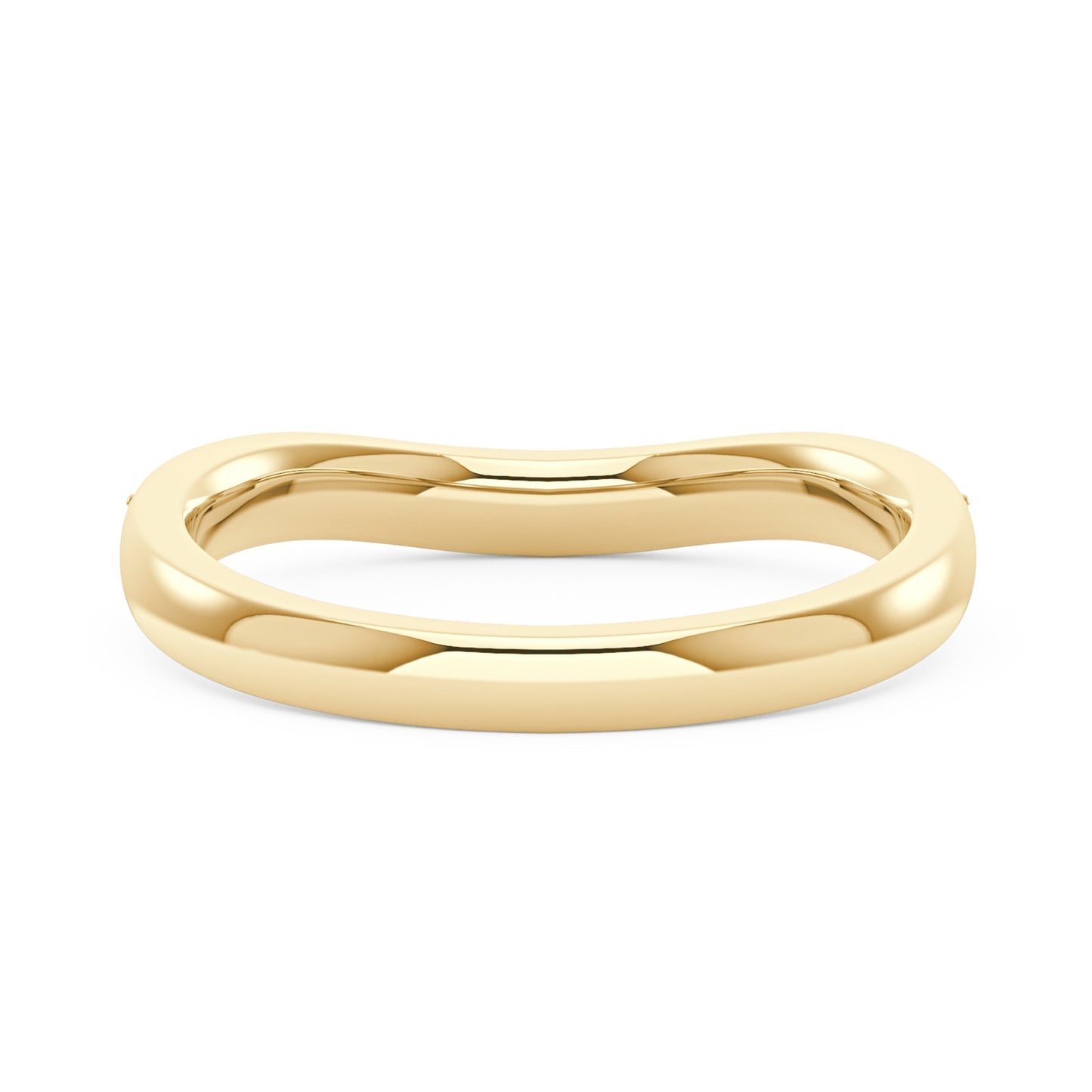 Curved Moissanite Pavé Half Eternity Band