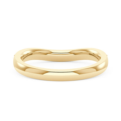 Curved Moissanite Pavé Half Eternity Band