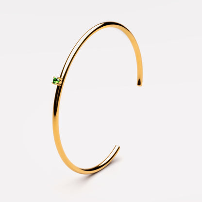 Thin Emerald Cuff