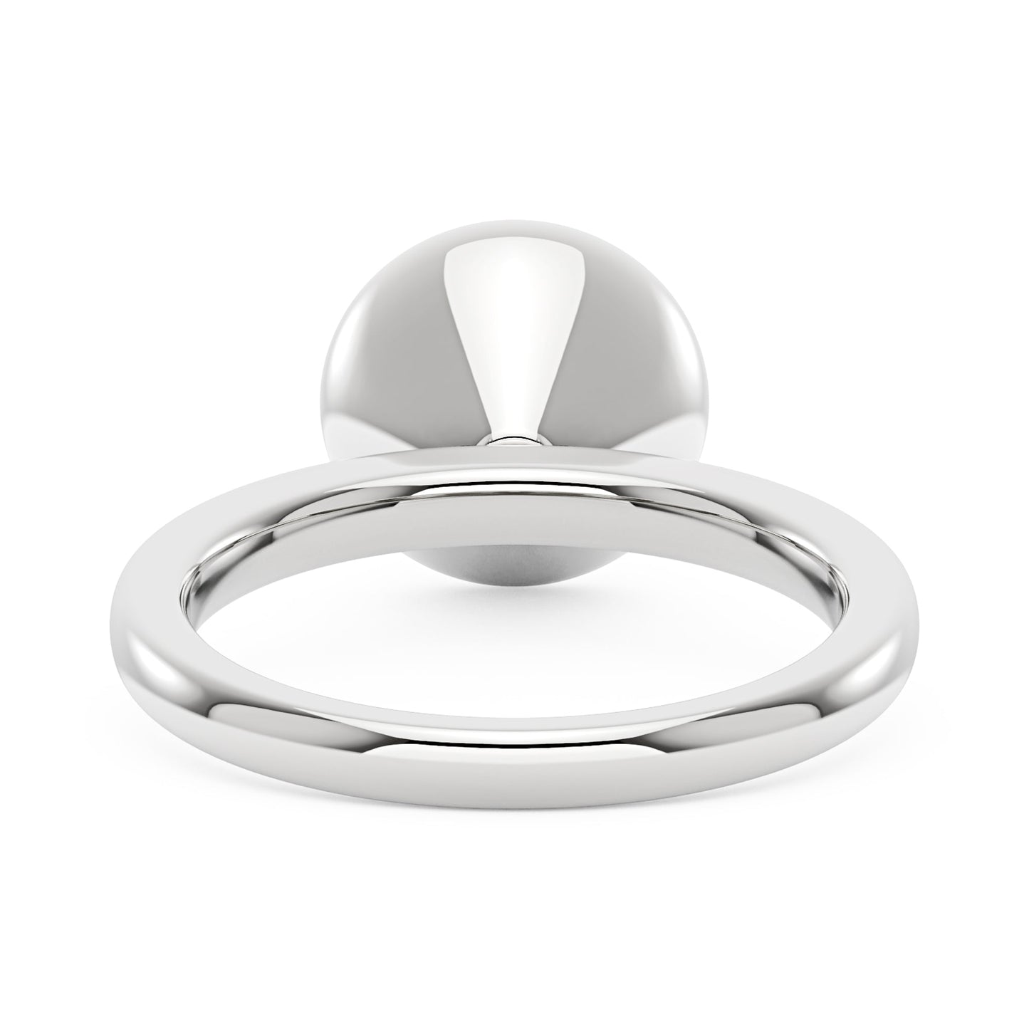 Moissanite Solitaire Round Bezel Ring