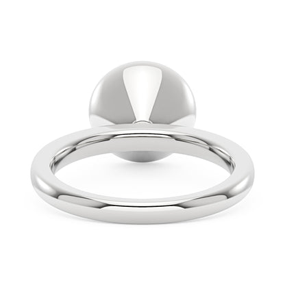 Moissanite Solitaire Round Bezel Ring