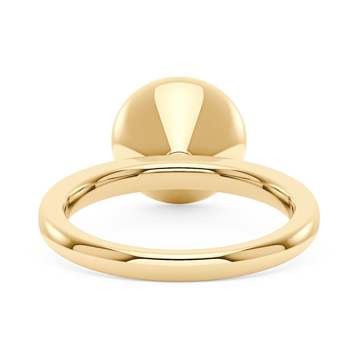 Moissanite Solitaire Round Bezel Ring