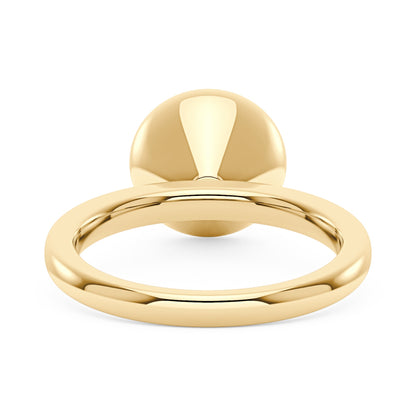 Moissanite Solitaire Round Bezel Ring