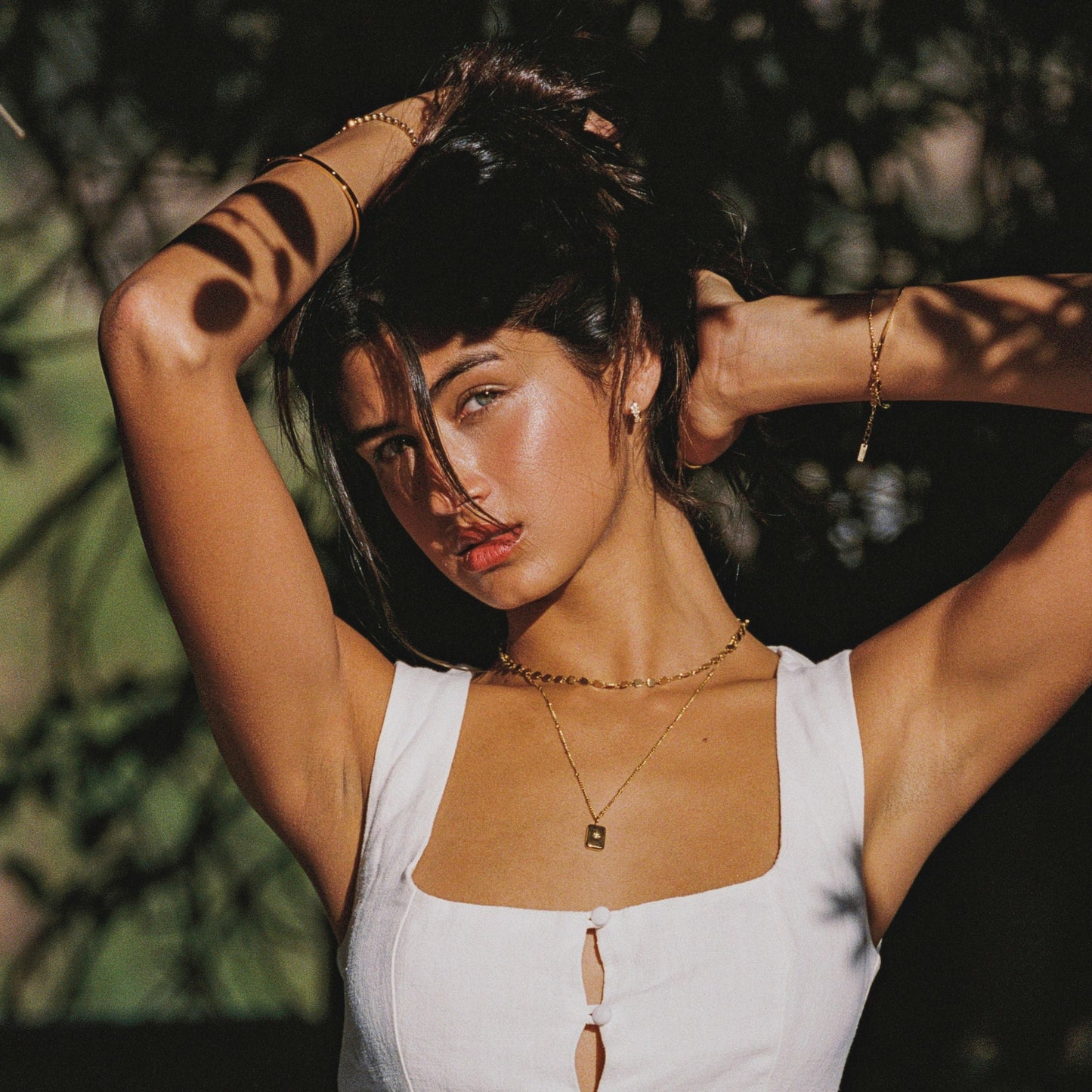 Beaded Diamond Hoops