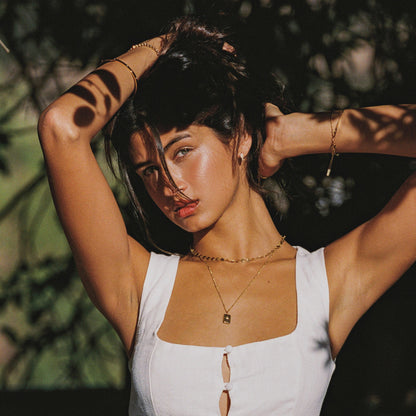 Beaded Diamond Hoops