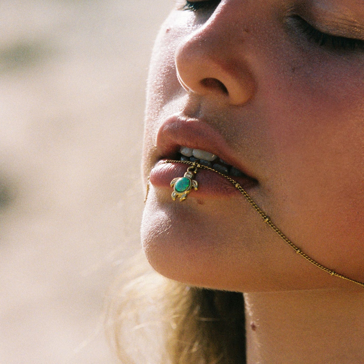 Opal Turtle Necklace