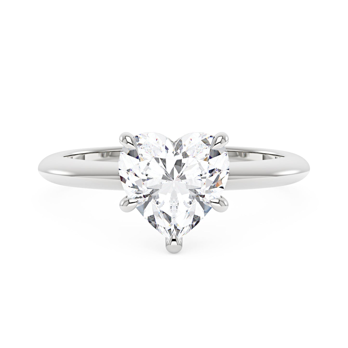 Heart Shaped Moissanite Solitaire Ring