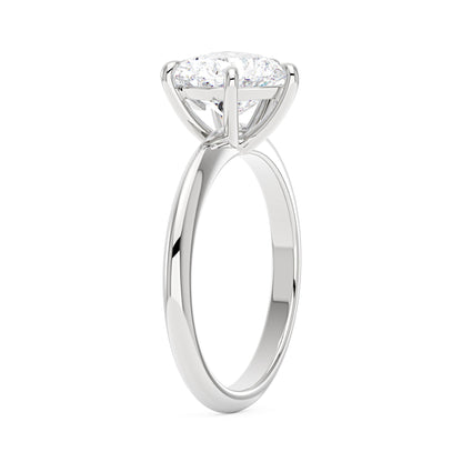 Heart Shaped Moissanite Solitaire Ring