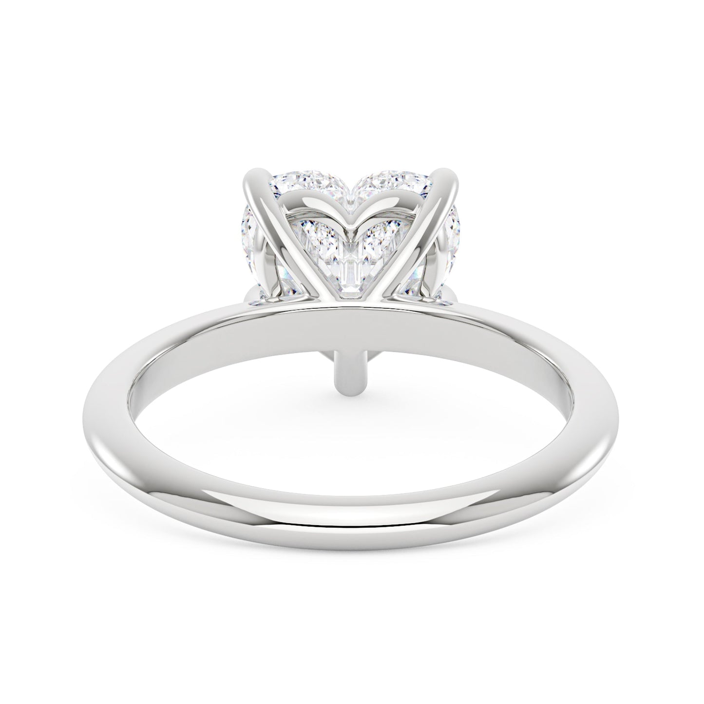 Heart Shaped Moissanite Solitaire Ring