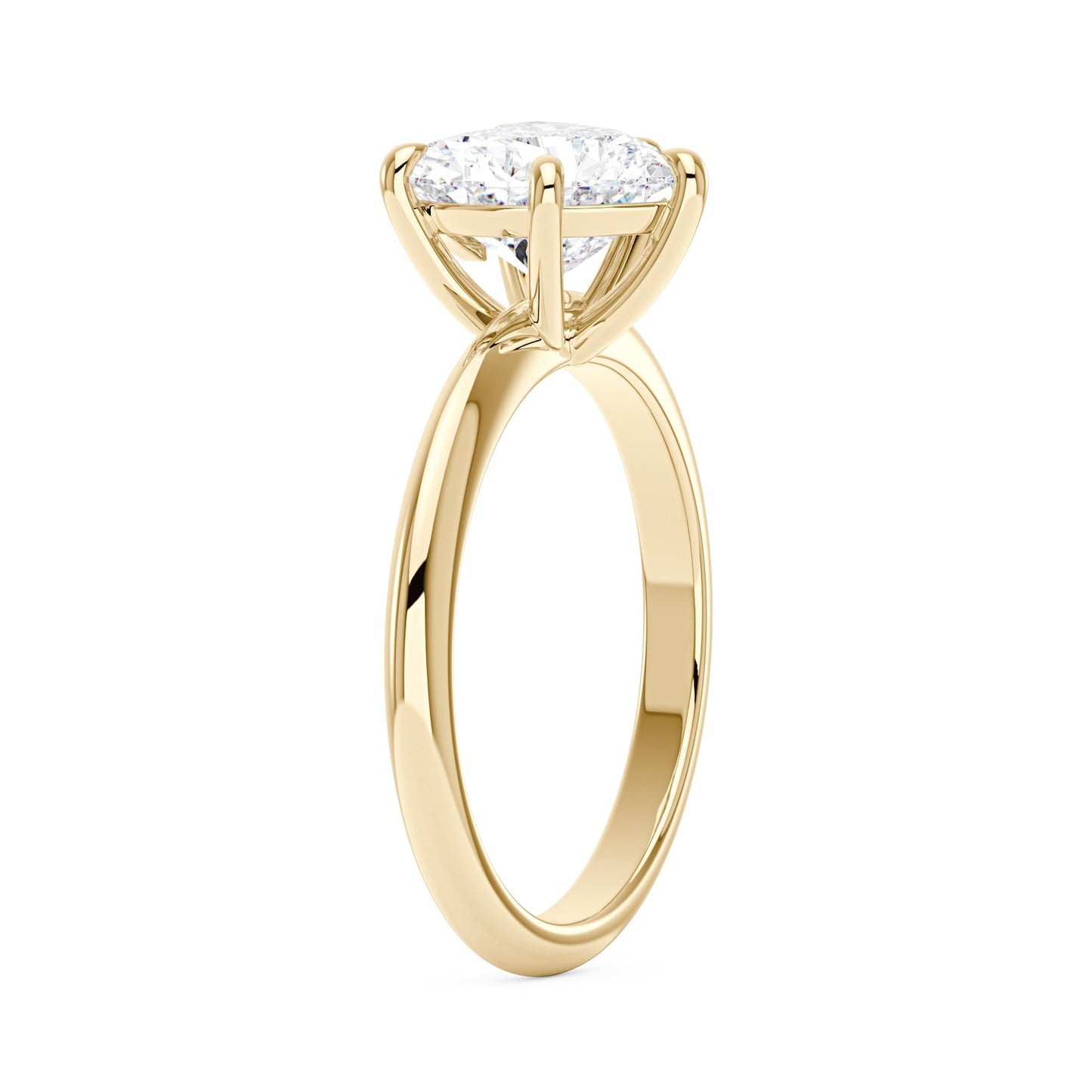 Heart Shaped Moissanite Solitaire Ring