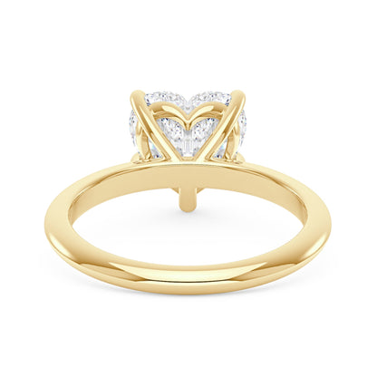 Heart Shaped Moissanite Solitaire Ring