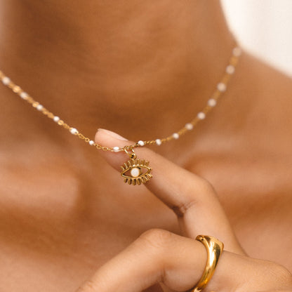 Opal Evil Eye Necklace