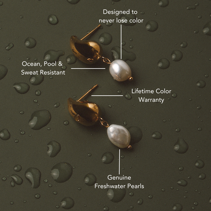 Teardrop Pearl Earrings