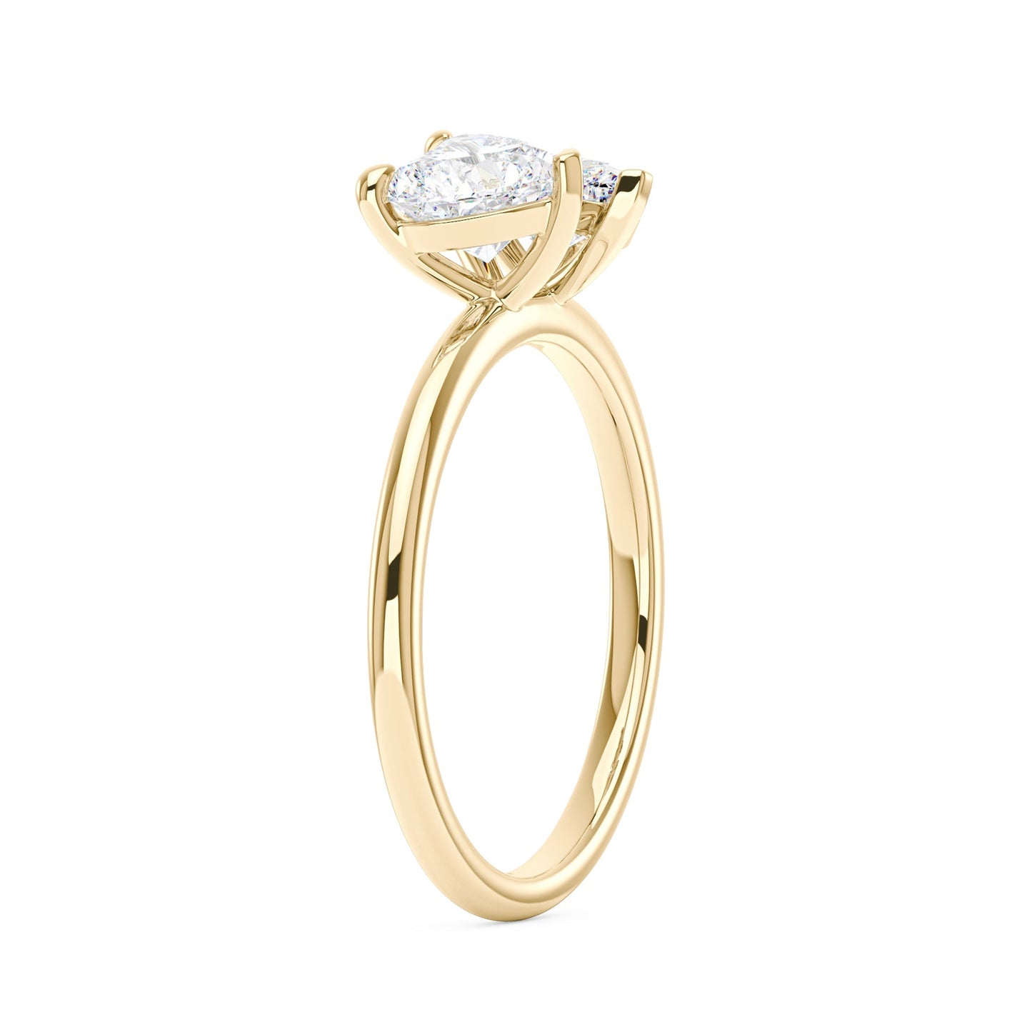 Pear Heart Moissanite Toi et Moi Ring