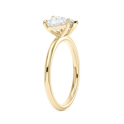 Pear Heart Moissanite Toi et Moi Ring