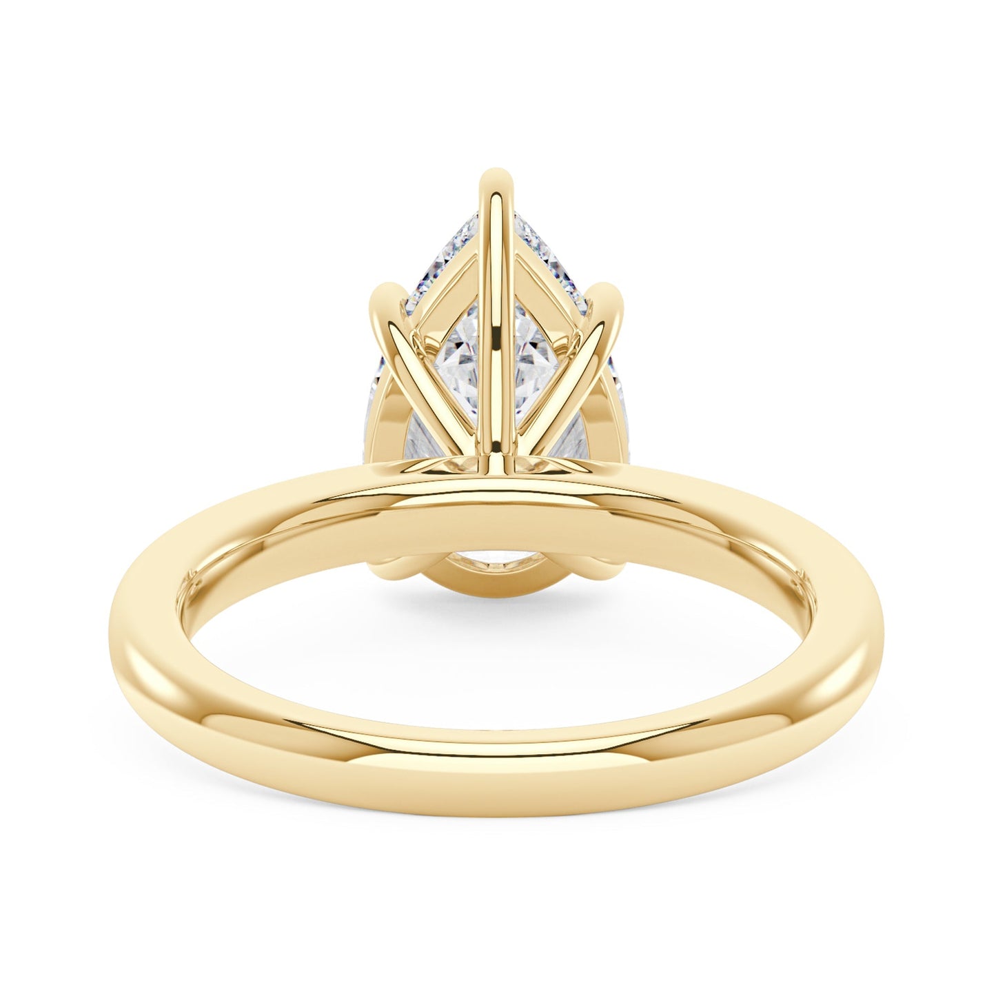 Pear-Shaped Moissanite Solitaire Engagement Ring