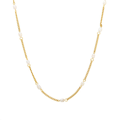 Dainty Gold Pearl Choker