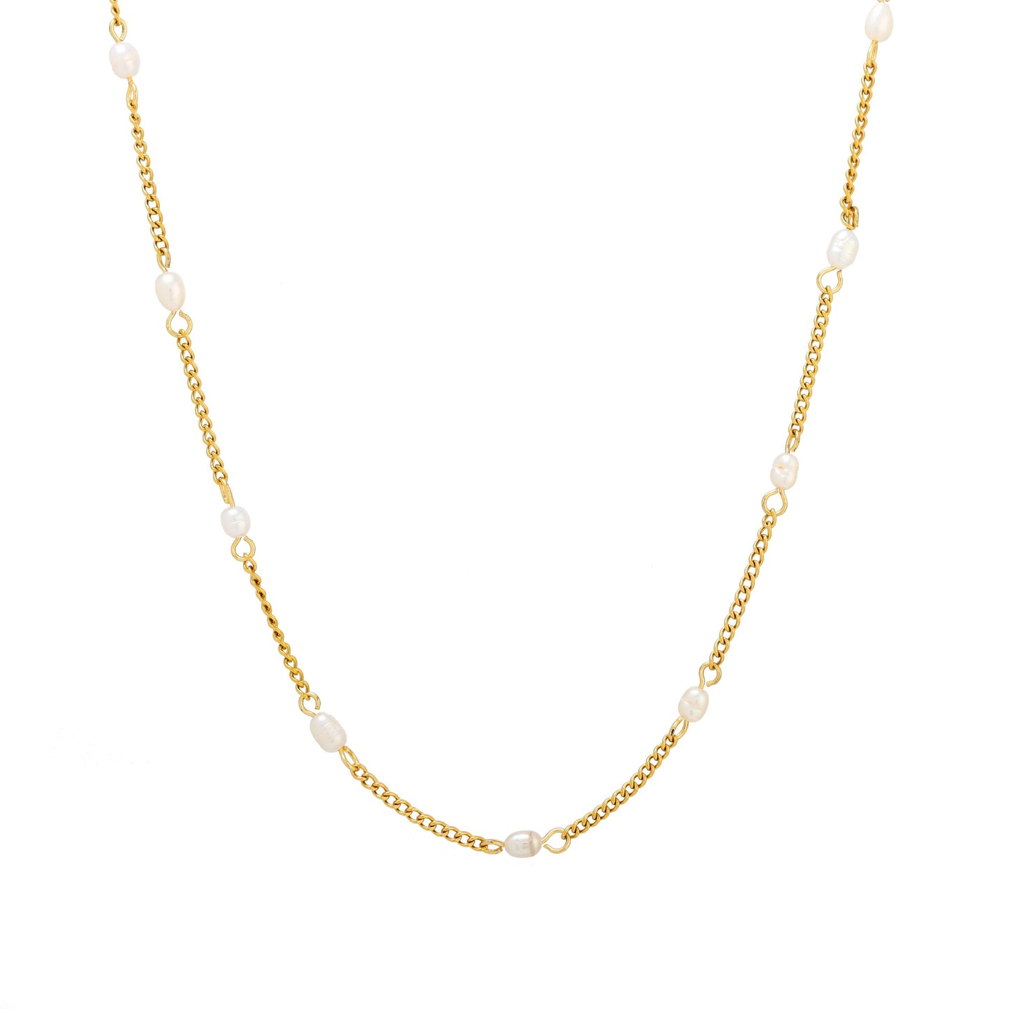 Dainty Gold Pearl Choker