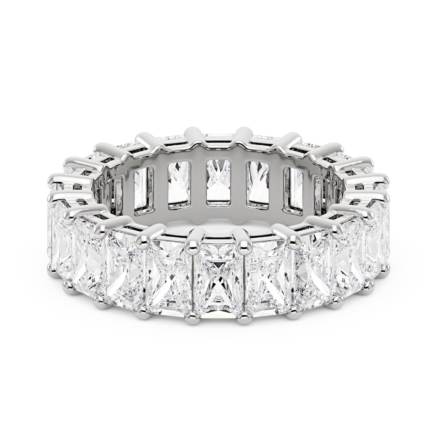 The Elara Radiant Cut Moissanite Band