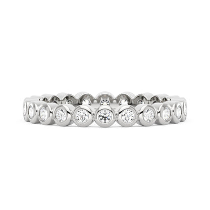 Round Moissanite Bezel Eternity Band