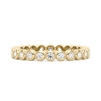 Round Moissanite Bezel Eternity Band