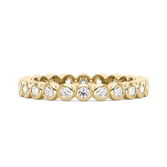 Round Moissanite Bezel Eternity Band