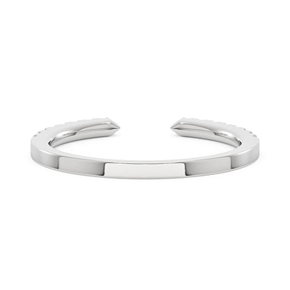 Sparkling Pavé Moissanite Open Wedding Band Ring